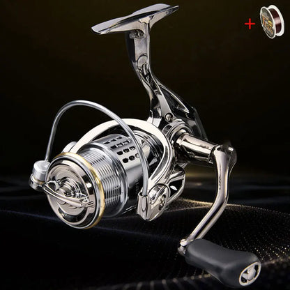2026 New Spinning Fishing Reel All Metal 5.2:1 Speed ratio Max Drag 15KG Left/Right Interchangeable Suitable Any Body of Water