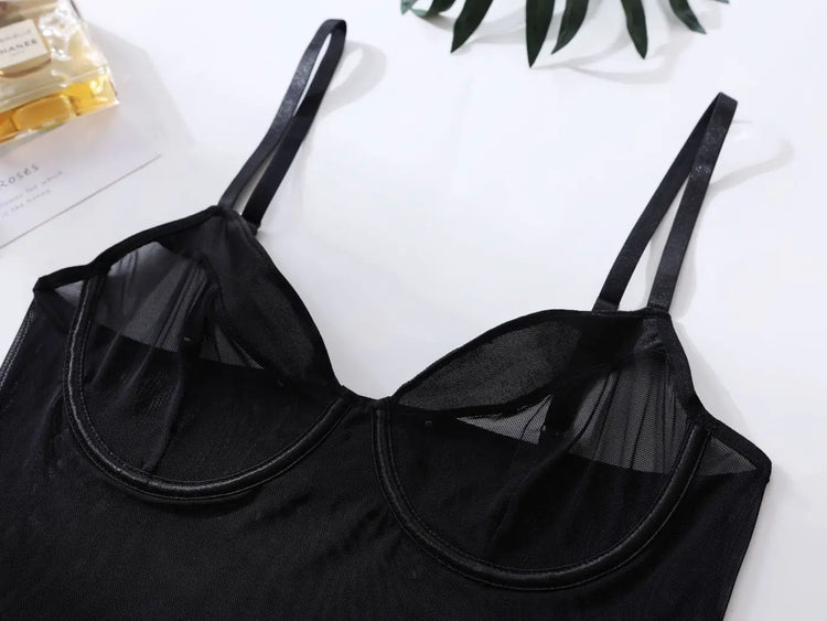 Sexy Jumpsuit With Lace Transparent Mesh Gloves Women Rompers Clothing Body Suits Lace Transparent Sweet Fashion Sexy Korean 5OW
