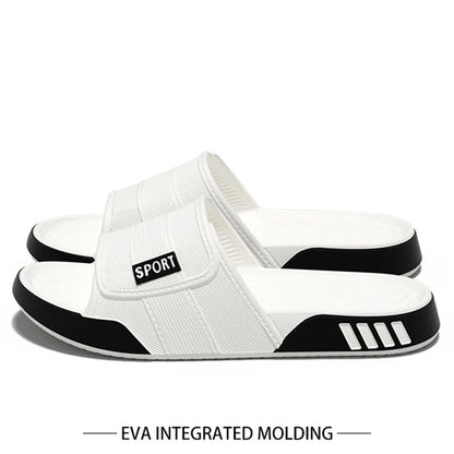 Big Size 40-47 Soft Bottom Sports Eva Slippers Men's Summer Fashion Indoor Outdoor Home Shallow Slippers Man Streetwear Sandals