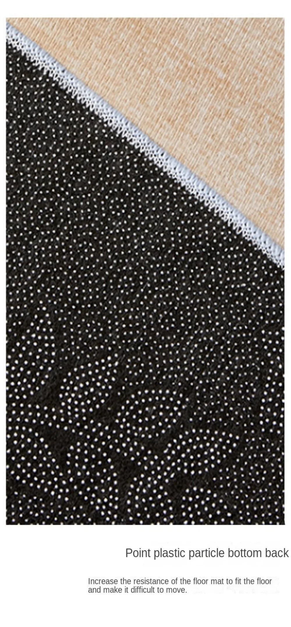 VIKAMA Nordic Style Living Room Carpet Soft Non-Slip Dirt Resistant Mat for Sofa End Table Bedroom Cloakroom Home Decor