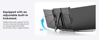 15.6inch Triple Screen Extender For Laptops 1080P FHD IPS Portable Dual External Monitors For Macbook Windows Extension 13-17"