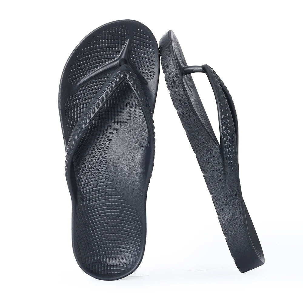 Asgard Summer Flip Flops Comfort Non-slip Flat Rubber Sandals With Stretchable Strap Unisex Cozy Casual  Beach Vacation Slippers