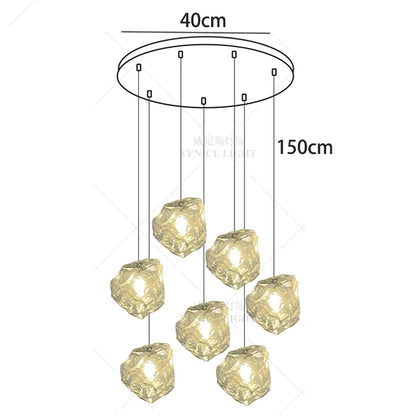 Light luxury home decoration pendant light, staircase light, living room pendant light, dining room light, indoor lighting