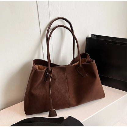 Vintage Casual Tote Bag New Large-capacity Handbag Europe America Popular Hot Selling Underarm Bag High-quality Pu Commuter Bags
