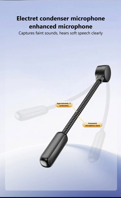 Open-Ear Headsets with Noise Canceling Boom Microphone Lightweight Bluetooth Wireless Headphones for Trucker Office Call Center