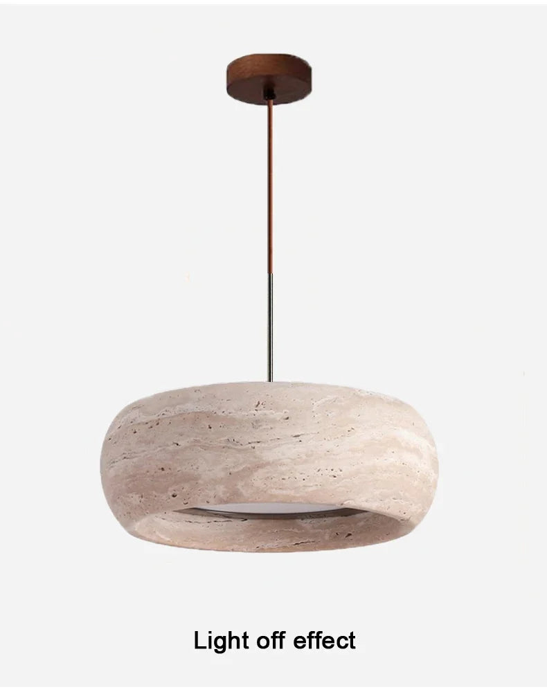 Japanese Wabi Sabi Stone Pendant Lamp for Bedroom Bedside Table Lights Minimalist Island Kitchen Dining Room Hanging Chandeliers