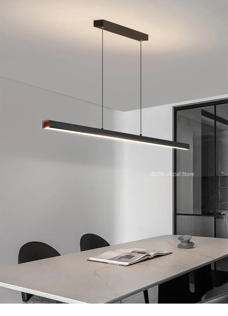 Dining Room Chandelier Dining Table Lighting Kitchen Bar Light LED Linear Lamp Restaurant Pendant Lights Modern Brief Droplight