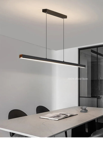 Dining Room Chandelier Dining Table Lighting Kitchen Bar Light LED Linear Lamp Restaurant Pendant Lights Modern Brief Droplight