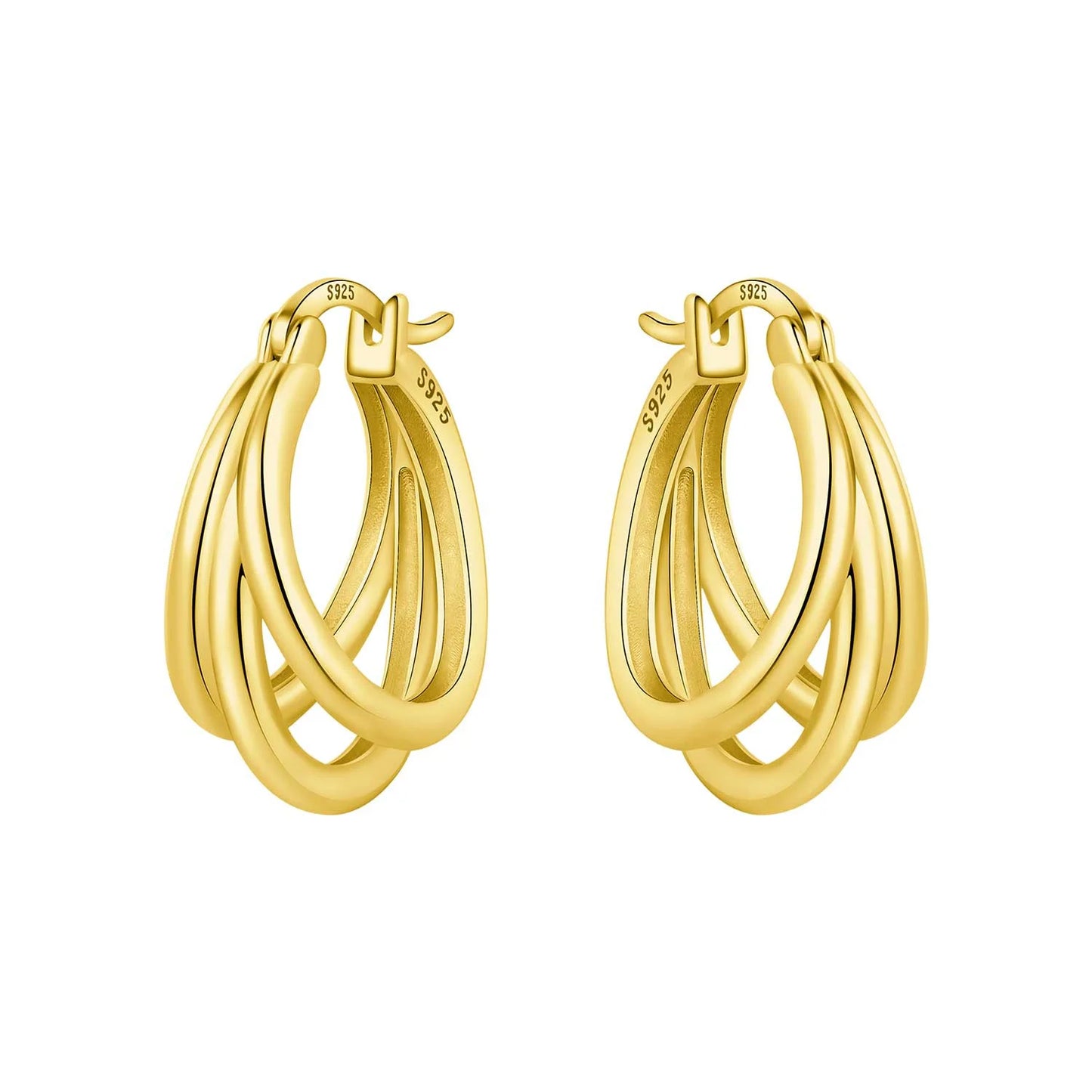 Original 925 Sterling Silver Heart Vintage Luxury Earrings Fashion 18K Gold Hoop Earrings for Women Piercing Jewelry Aretes 2026