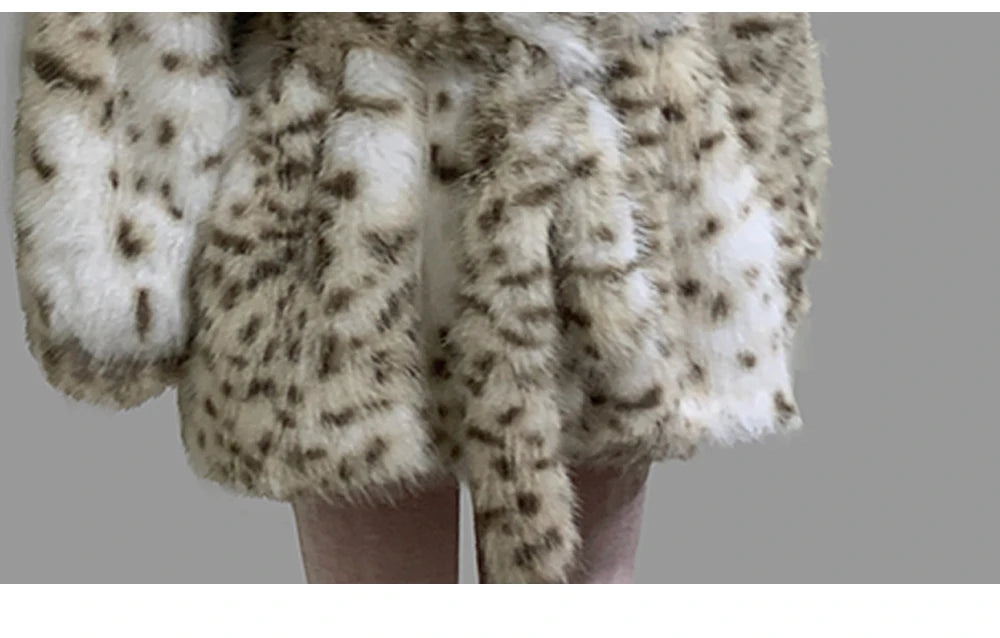 Nerazzurri Autumn Winter Colorful Oversized Thick Warm Hairy Faux Lynx lynx Fur Coat Women Sashes Luxury Fluffy Jacket Clothes