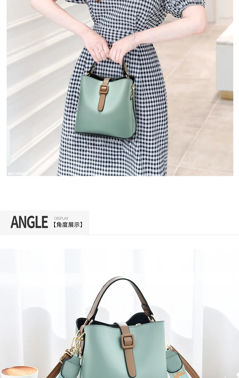 Fashionable Wide Shoulder Strap Women Handbag Classic Retro Small Square Bag Luxury Brand Designer Single Shoulder Crossbody Bag