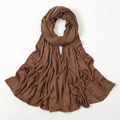 Classic Jersey Hijabs Scarf Plain Solid Color Scarves Style Head Wrap Headscarf for Women
