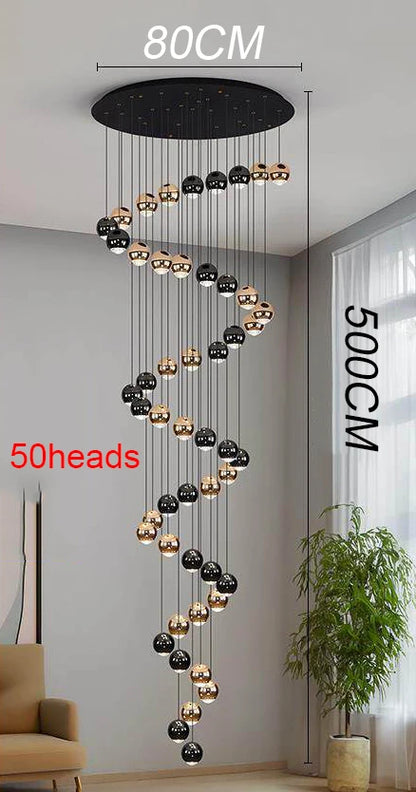 Modern Crystal stair chandelier lights indoor lighting Ceiling lamp hanging light led Chandeliers for living room indoor lightin