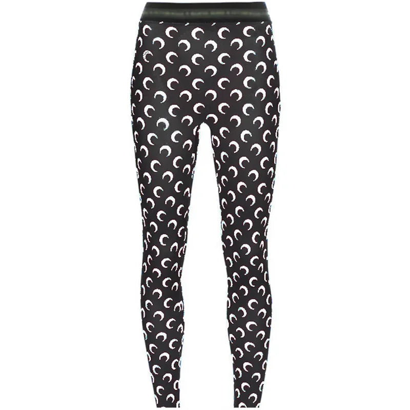Fashionable Women Printed Elastic Jumpsuit New Summer Casual Seamless Tight Thin Women's High Waisted Leggings