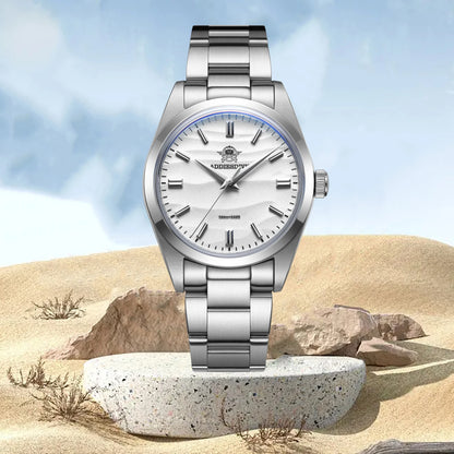 ADDIESDIVE Men's Quartz Wristwatch Bubble Mirror Glass 100M Waterproof 316L Stainless Steel Luxury Business Style Watches AD2030