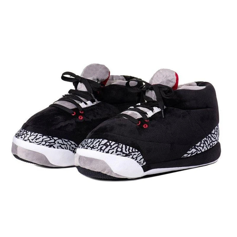 Warm High-top winter plush slippers for men women children,Funny anti-slip house slipper with thick soles,soft fluffy as clouds