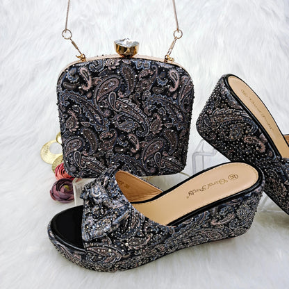 New Arrival Italian Ladies Shoes and Bags Designer Shoes Women Luxury Shoes and Bag for Party In Women