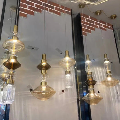 Modern Pagoda Home Design Glass Led Pendant Lights for Living Dining Table Room Apartment Bar Counter Simple Lusters Luminaires