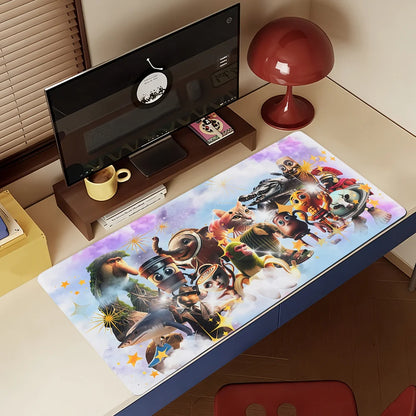 Cartoon Italian Brainrot  Mouse Pad Non-slip Rubber Computer Mat Gamer Balance Decoracion Deskmat Laptop Office Large