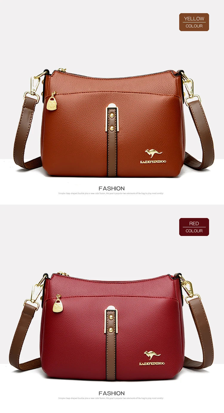 Genuine High Quality Soft Leather Women's Handbag Trend Designer Female Crossbody Bag Casual Shoulder Messenger Handbags 2025