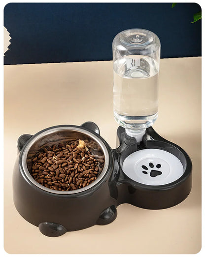 Double Cat Bowl Raised Anti Slip Pet Food Water Feeder No Spill Detachable Design for Cat  Dog Puppy Daily Pet Feeding Supplies