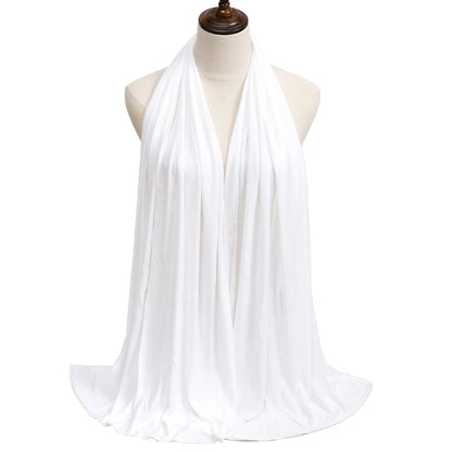 28Color Modal Cotton Jersey Hijab Scarf Ramadan Long Muslim Shawl Plain Solid Soft Turban Wraps For Women Headband