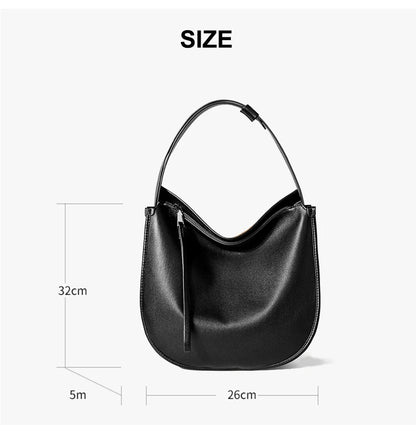 Genuine Leather Women Tote Bag 2025 New Large Capacity Women's Shoulder Bag Luxury Designer Cowhide Crossbody Bags 2522
