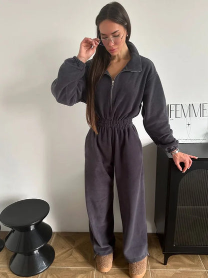 Sports and Leisure Contrast Color Jumpsuit Fashion Trend Street Jumpsuit Women’s Suit New Women Clothing