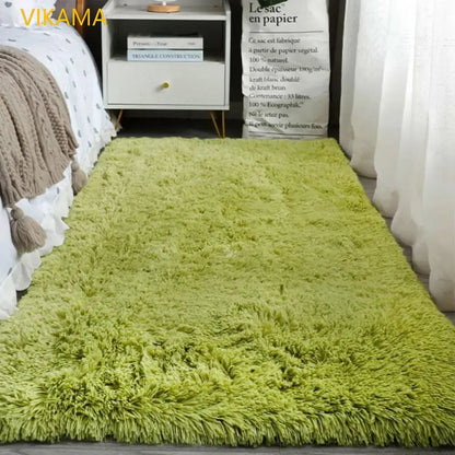 Gradient Silk Wool Bedside Rug Children's Room Living Room Bedroom Non-slip Machine Washable Not Easy to Lose Hair Carpet