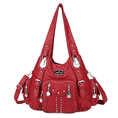 Fashion Handbags Women Shoulder Bags PU Leather Handbag Female Satchel Big-capacity Shoulder Purse Bag Bolsa Feminina