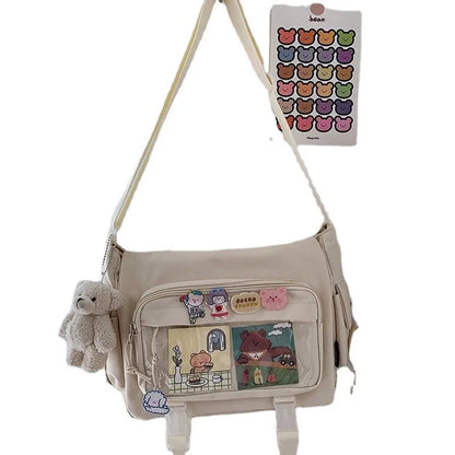 Waterproof Nylon Crossbody Bags for Women Shoulder Bags Youth Fashion Ladies Handbag Messenger Bag Teenagers Girls School Bags