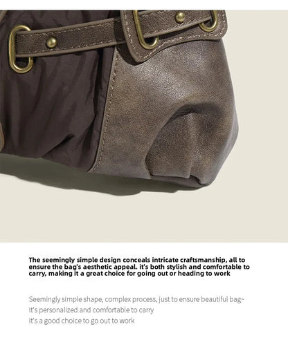 England Style Bags For Women Luxury Designer Handbags And Purses New In Polyester Vintage Rivet Small Underarm Shoulder Bag