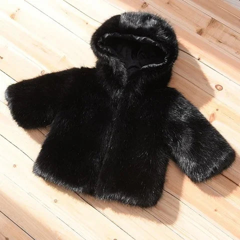 Children Clothing Faux Fur Coat 2025 Autumn Winter New Short Coat Trend for Boys Girls Korean Casual Fashionable Winter Clothes