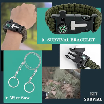 269-Piece Professional Survival Health Equipment Set with Outdoor Fire Starter Compass Multi-tool for Camping And Outdoor Adventure Suitable for Men Fathers Husbands And Women