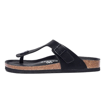 All-match Flats Beach Slippers Mens Thick Sole Men Cork Luxury Sandals Beach Vacation Comfort Shoes Slip on Flip Flops for Men
