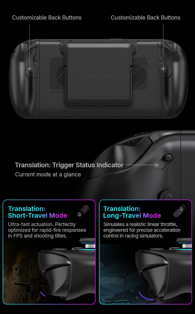 ONEXPLAYER X2 Mini 3-in-1 Handheld Game Console Intel Arc G3 Extreme 8.8'' AMOLED 144Hz Windows Portable Gaming PC Tablet Laptop