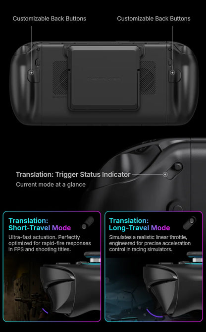 ONEXPLAYER X2 Mini 3-in-1 Handheld Game Console Intel Arc G3 Extreme 8.8'' AMOLED 144Hz Windows Portable Gaming PC Tablet Laptop