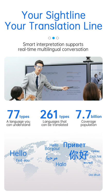 Smart Glasses AI Translation 8MP HD Camera 4K Shooting Image Bluetooth Call Recording Music Smart Sunglasses