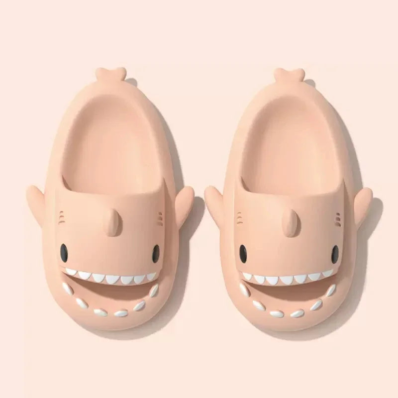 Men Shark Slippers Summer Women Slides Home Bathroom Flip Flops Couples Soft Anti-Skid Shoes Adults Outdoor Cute Beach Sandals