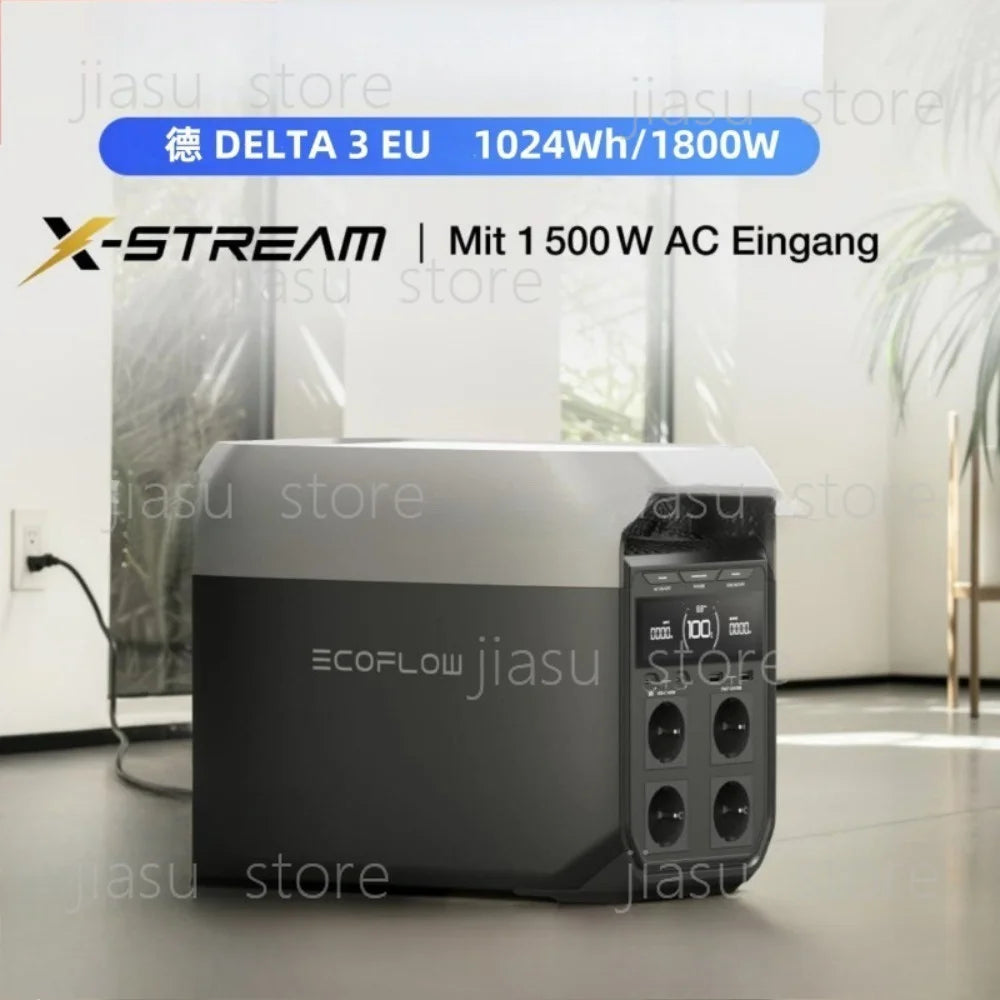 EcoFlow DELTA 3 Portable Power Station EU Version 220V LiFePO4 Battery Outdoor Emergency Backup Solar Generator