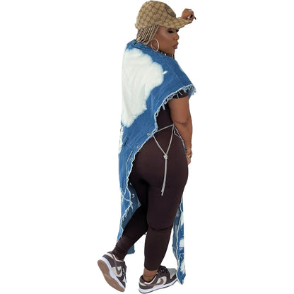 Wmstar Women Clothing Denim Coat Trench Jacket Fashion Street Out Wear Cool Pockets New in Long Tops Wholesale Dropshipping 2023