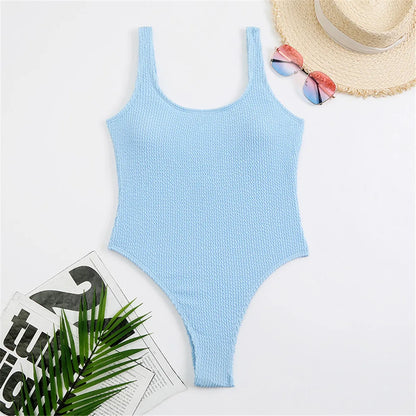 2026 Sexy Women One Piece Swimsuit Swimwear Female Solid Push Up Thong Bather Bathing Suit Monokini Brazilian Swimming Suits