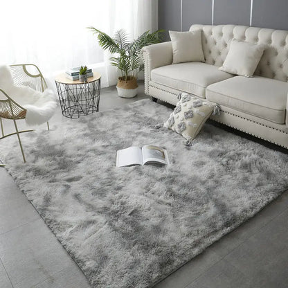 Nordic Ins Wind Tie-dye Gradual Change Silk Plush PV Plush Living Room Coffee Table Mattress Bedside Bedroom Dining Room Carpet