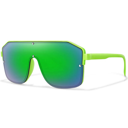 Rivet Lens Fishing Sunglasses for Men and Women Fashion Casual Oversize Goggles with UV Protection for Hiking Golf, Beach
