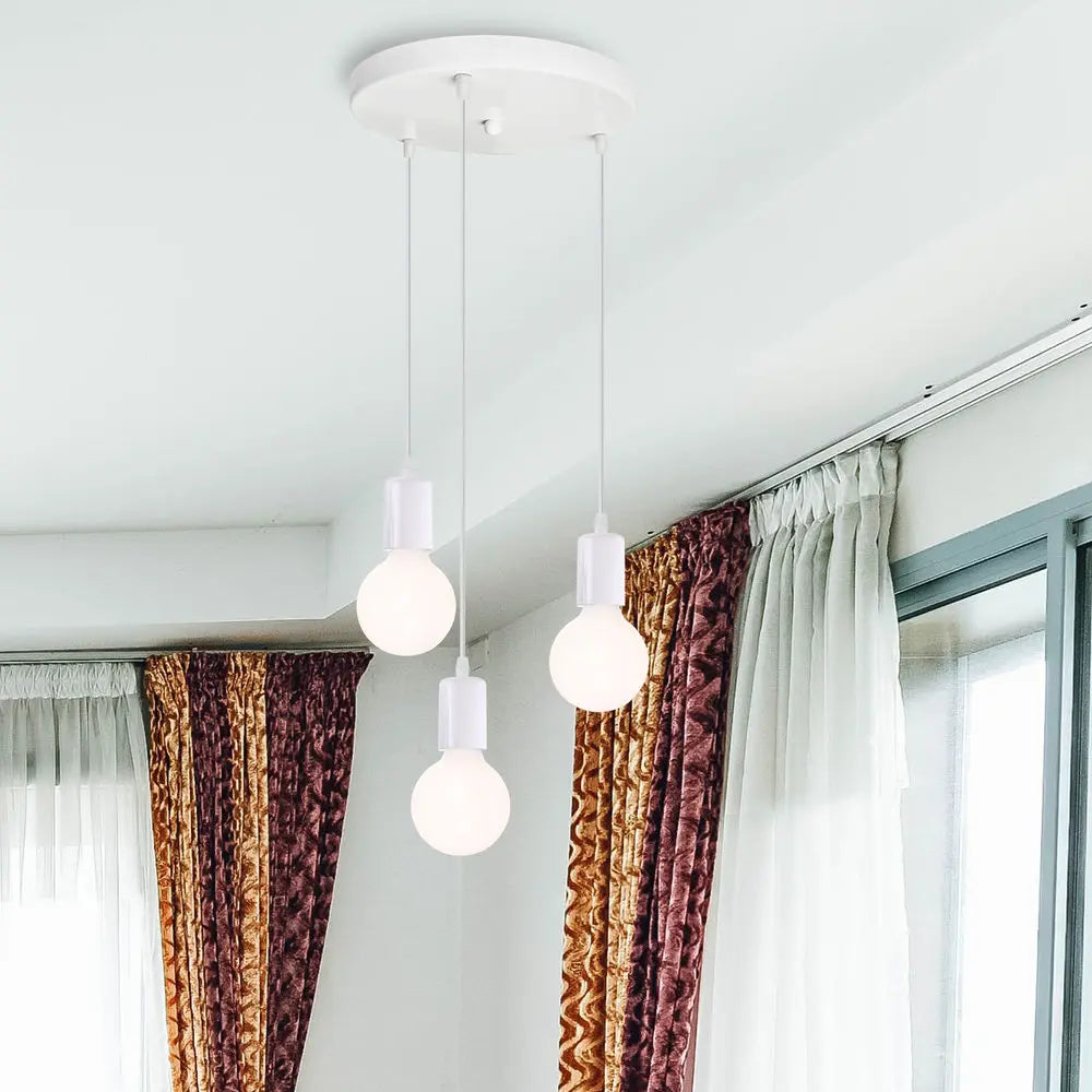 3 Heads Vintage Pendant Lights Wood Hanging Lamp Chandelier Industrial for Loft Dinning Living Room Kitchen Lighting Fixture LED
