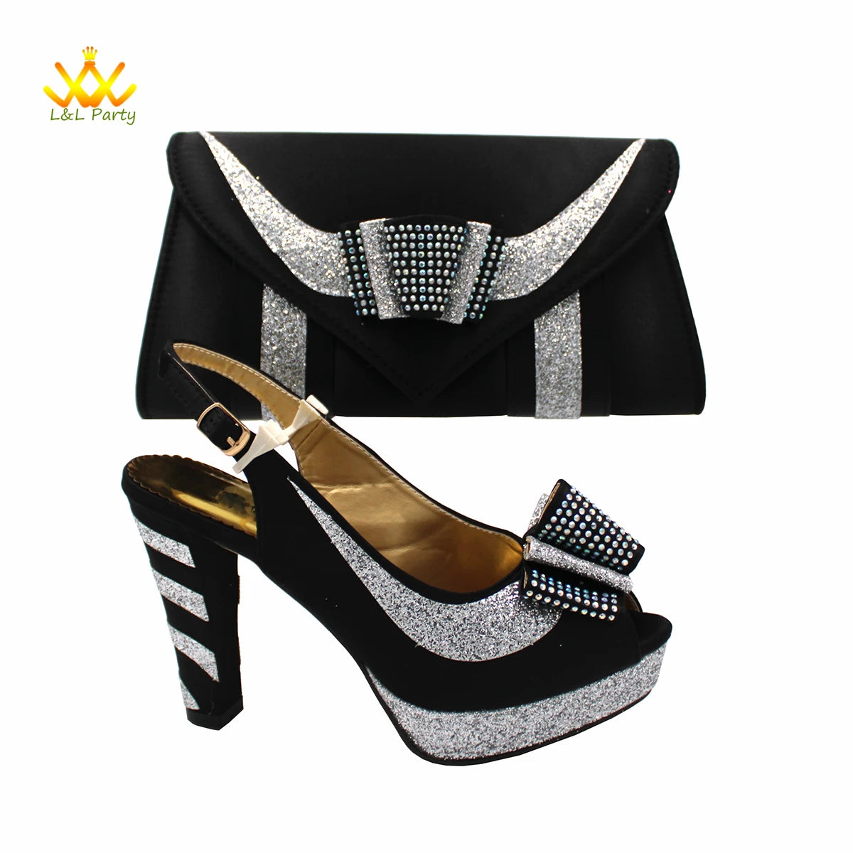New Spring Autumn Super High Heels Shoes Matching Bag Set in Magenta Color For Nigerian Ladies Wedding Party