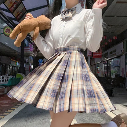 Japanese Bow Tie Skirt Set Student Pleated Skirt Jk Uniform Korean School Sexy Girl Preppy Style Seifuku Japanese School Uniform
