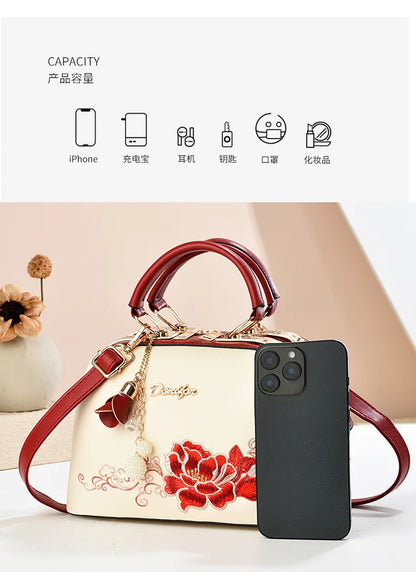 New Woman shoulder bag Large capacity Handbag for Women Crossbody bag Lychee pattern Portable bucket bag ladies messenger bags