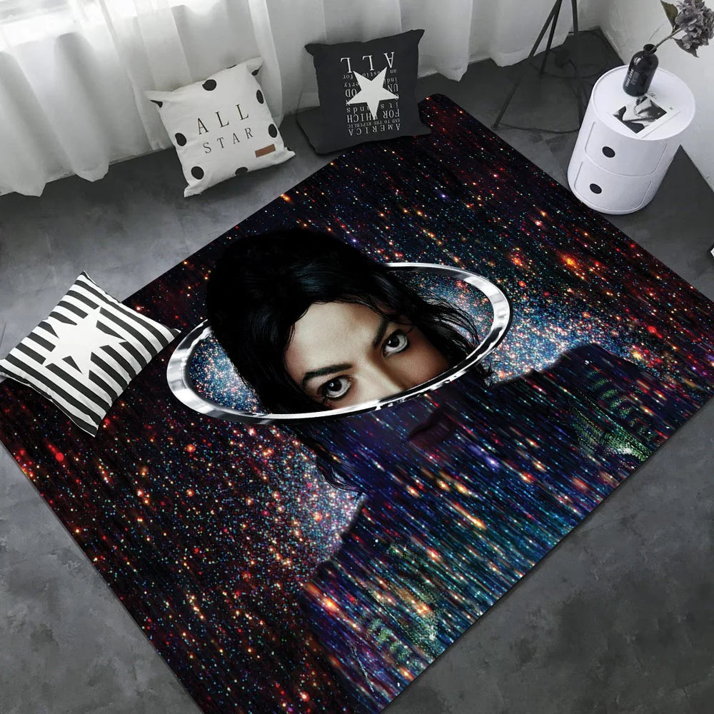 Michael Jackson Hallway Carpet INS Style Soft Bedroom Floor House Laundry Room Mat Anti-skid Bedside Area Rugs