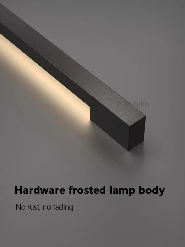 Modern Minimalist Long Wall Lamp LED Wall Mounted Light Indoor Living Room Bedroom Background Lamp Home Decora Fixtures 110/220V